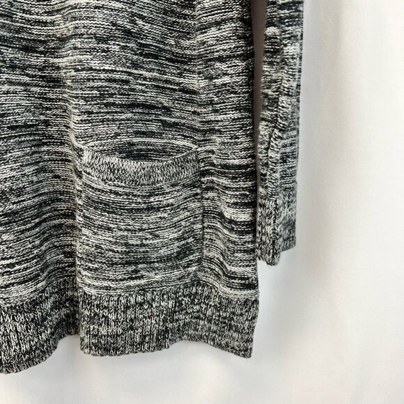 Jeanne Pierre Womens Tunic Sweater Black White Marled Long Sleeve Pockets L - Picture 6 of 9